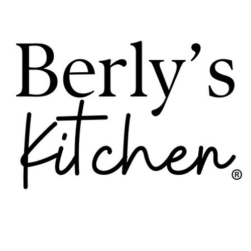 The image shows the logo of "Berly's Kitchen" in black text on a white background.